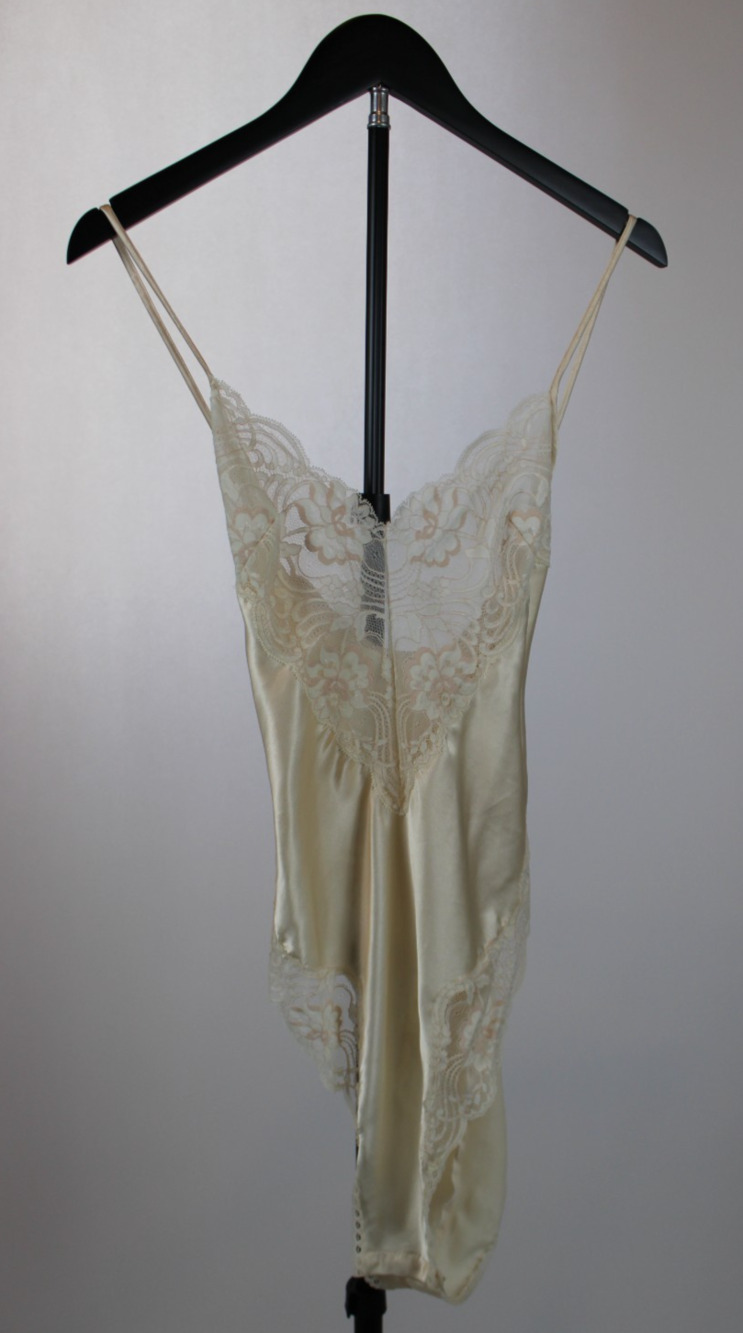 Vintage Wonder Maid Satin Lace Bodysuit Slip – Style 3120 – Size 36 – USA